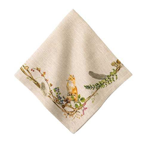 Forest Walk Cafe Au Lait Napkin w/ Animals