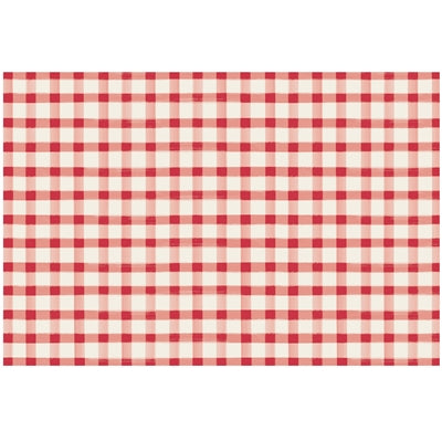 Red Painted Check Placemats