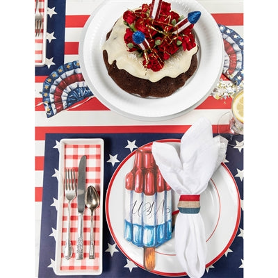 Red Painted Check Placemats