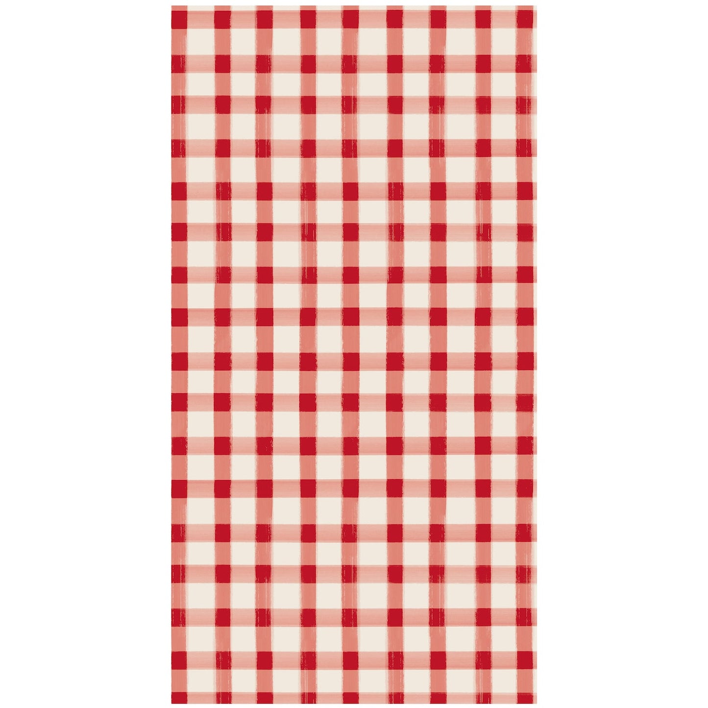 Red Painted Check Guest Napkin