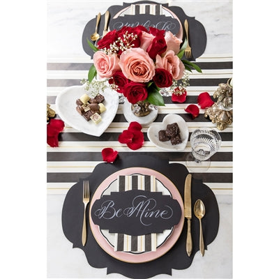 Black & Gold Awning Stripe Runner