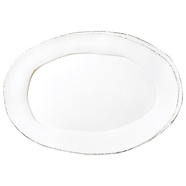 Lastra White Oval Platter