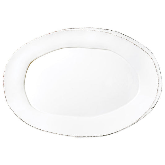 Lastra White Oval Platter