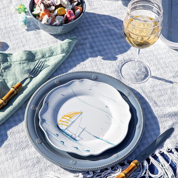 Berry & Thread Melamine Dinner Plate - Chambray