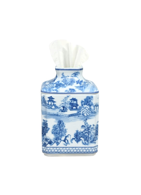 Chinoiserie Tissue Box - Blue