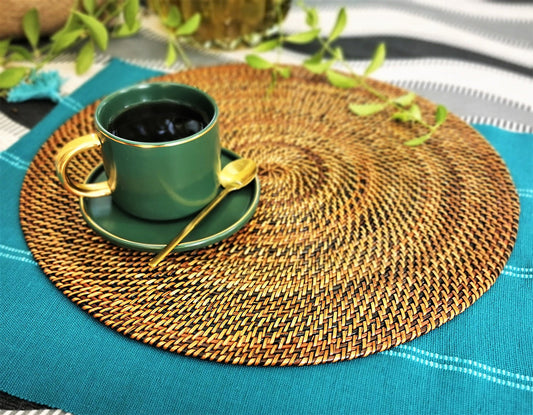 Round Placemat, 15" Plain - Set/4