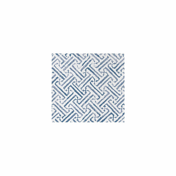 Papersoft Napkins Greek Key Blue Cocktail Napkins
