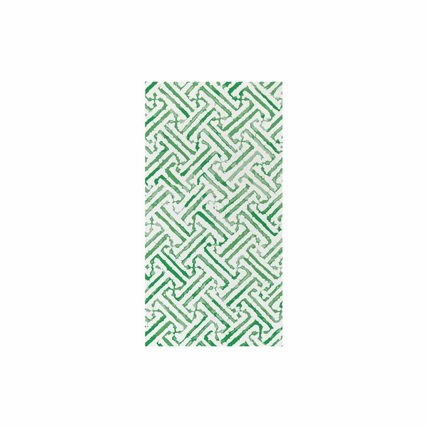 Papersoft Napkins Greek Key Green Guest Towels