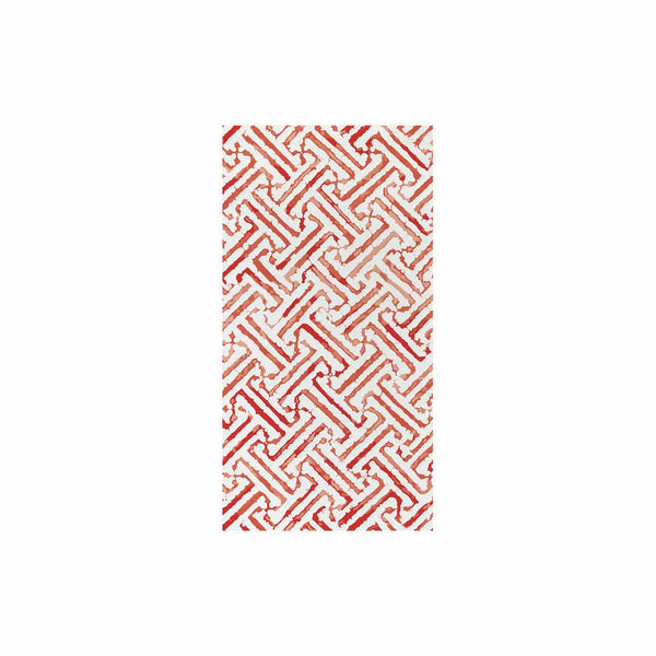 Papersoft Napkins Greek Key Red Guest Towels
