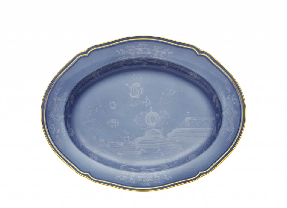 Oriente Italiano Oval Flat Platter - Pervinca