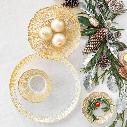 Rufolo Glass Gold Small Deep Bowl