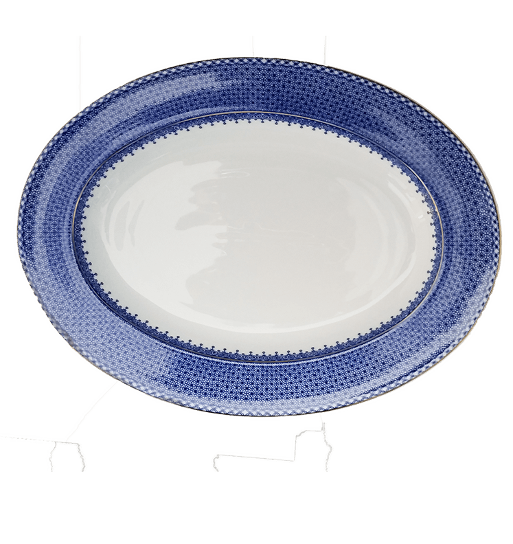 Blue Lace Oval Platter