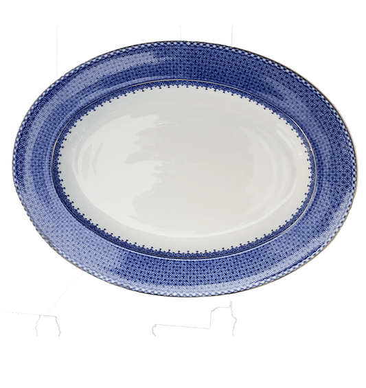 Blue Lace Oval Platter