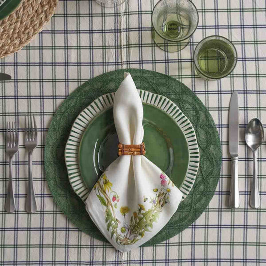 Sitio Stripe Cereal/Ice Cream Bowl - Basil