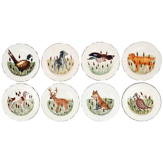 Wildlife Assorted Salad Plates - Set/8