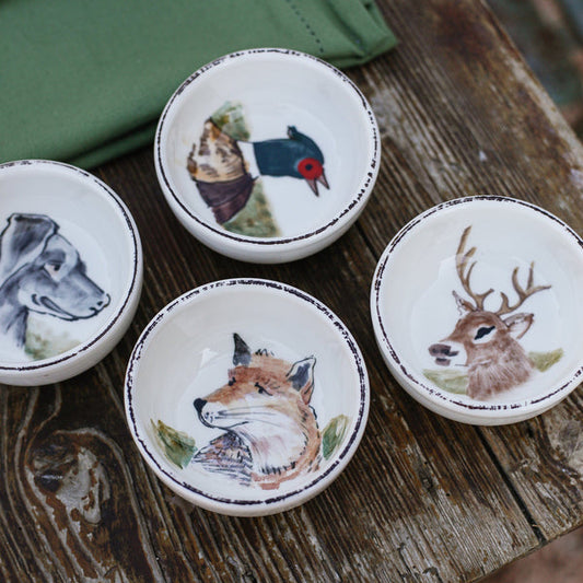 Wildlife Assorted Condiment Bowls - Set/8
