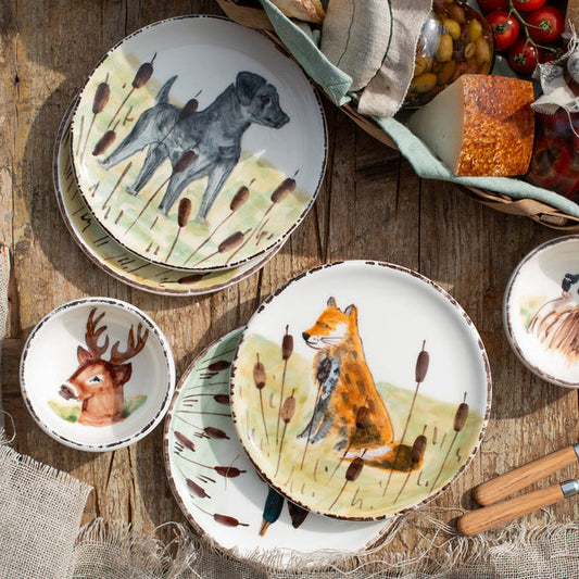 Wildlife Assorted Canape Plates - Set/8