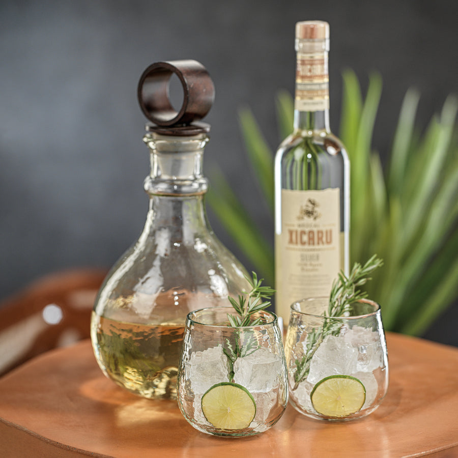 Hammered Stemless All Purpose Glass