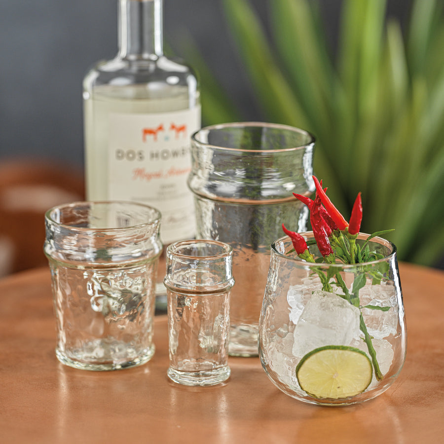 Hammered Stemless All Purpose Glass