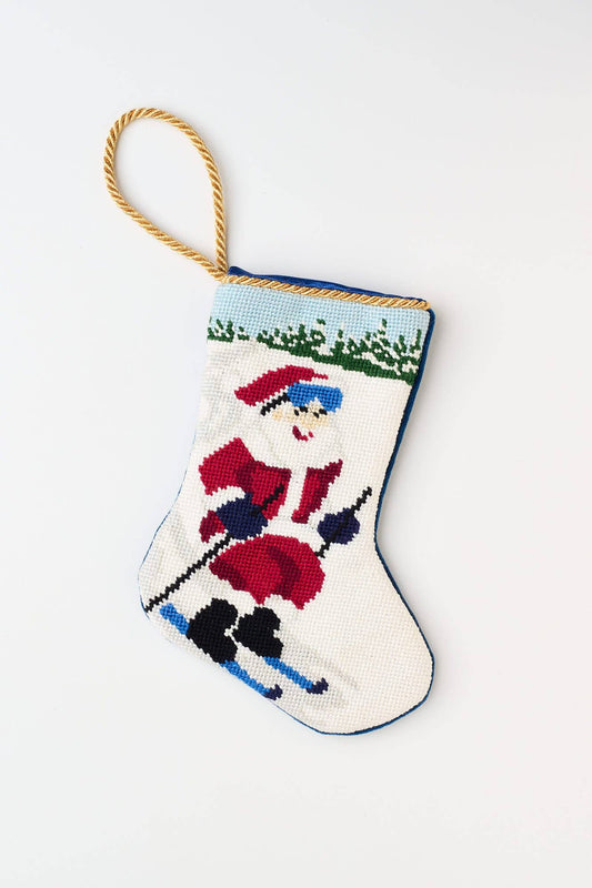Slopeside Santa Skiing