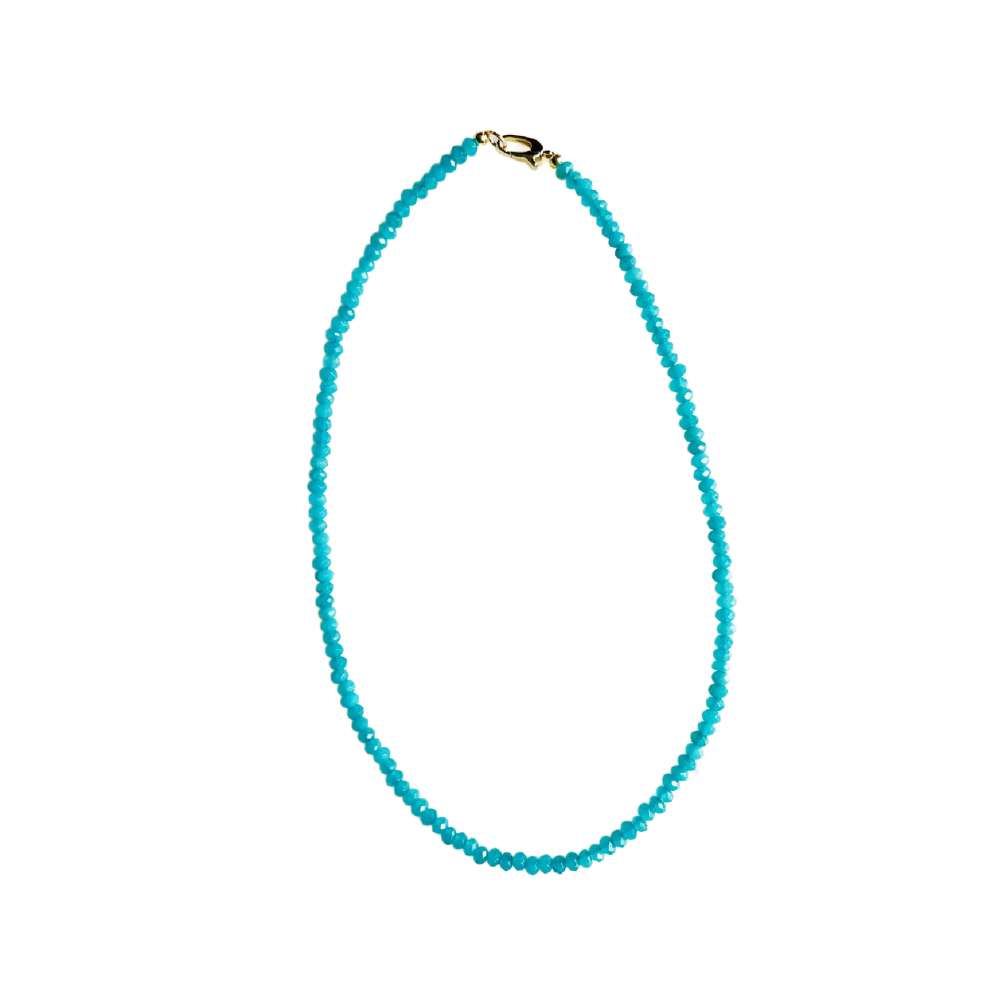 Dainty Candy Gemstone Necklace: Turquoise