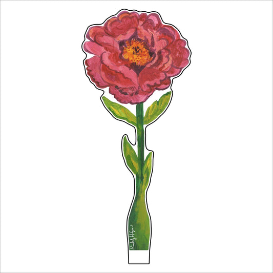 Carmine Peony Large Acrylic Flower