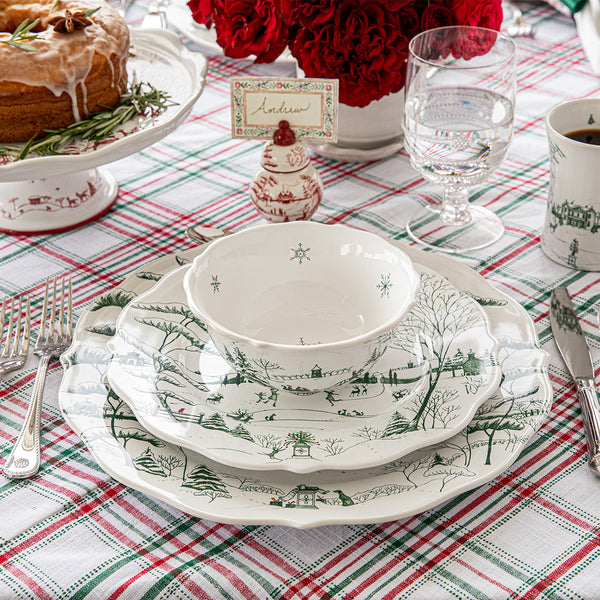 Country Estate Winter Frolic Dinner Plate - Evergreen