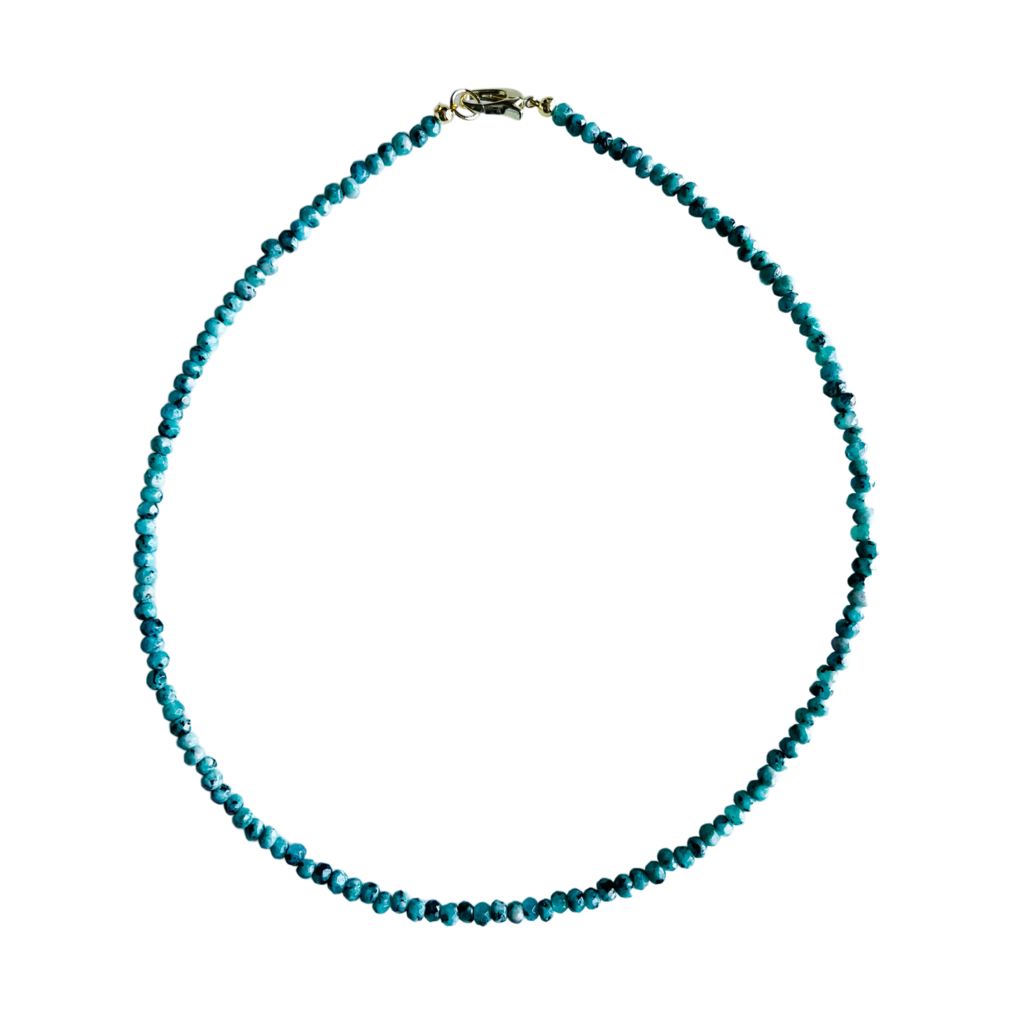 Dainty Candy Gemstone Necklace: Turquoise