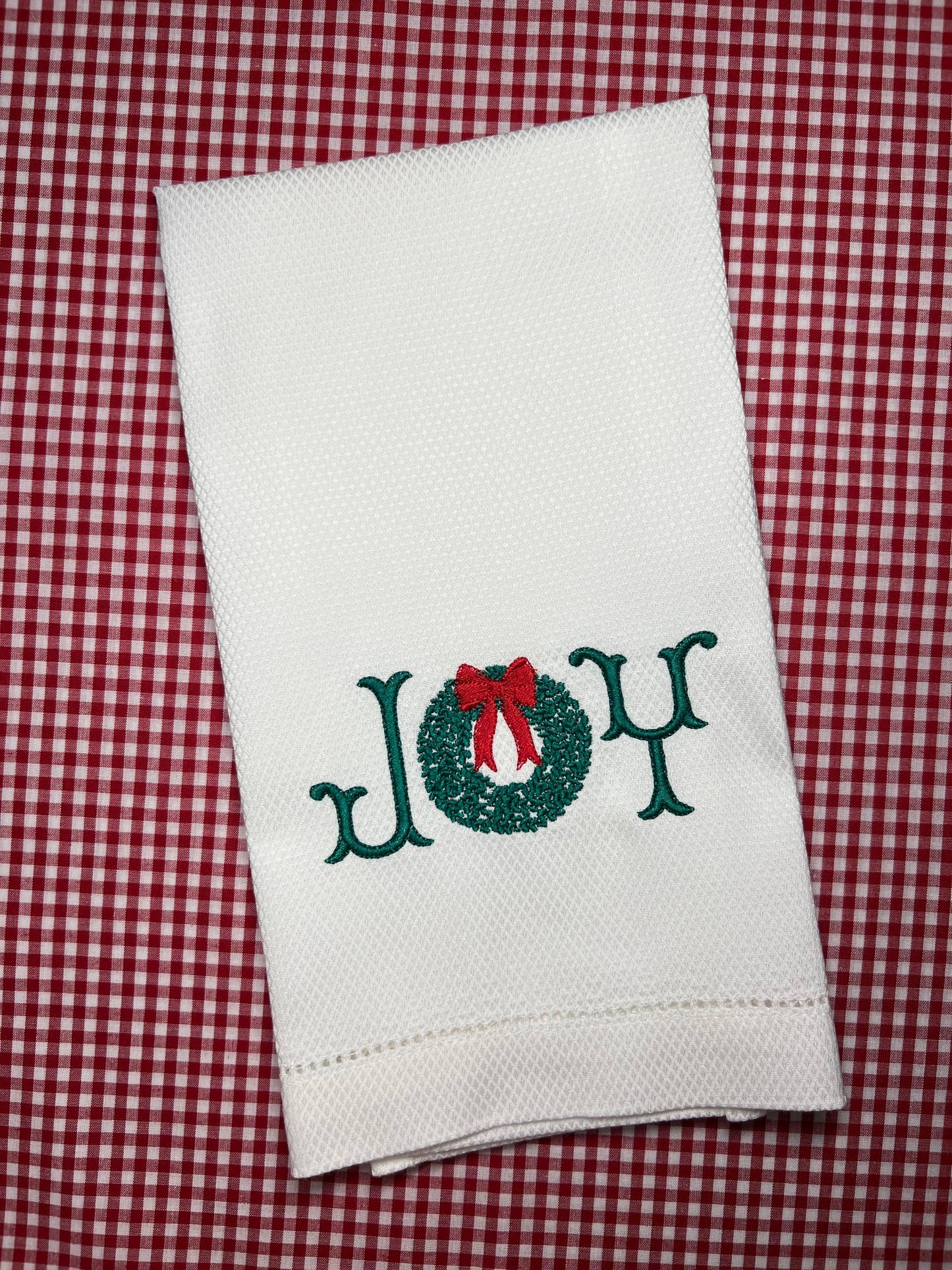JOY Wreath Huck Towel