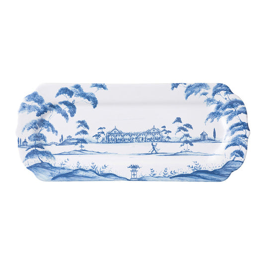 Country Estate 15" Hostess Tray - Delft Blue