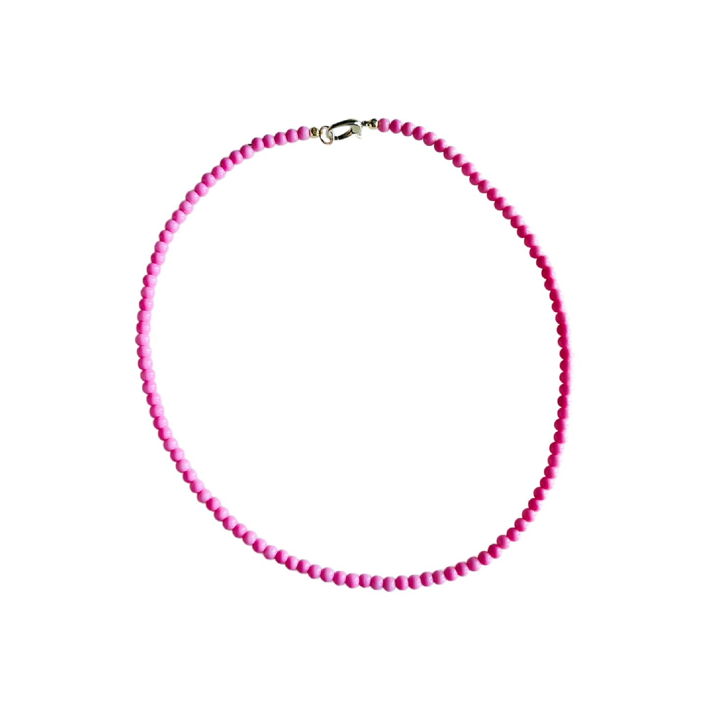 Dainty Gumball Gemstone Necklace : Light Orange