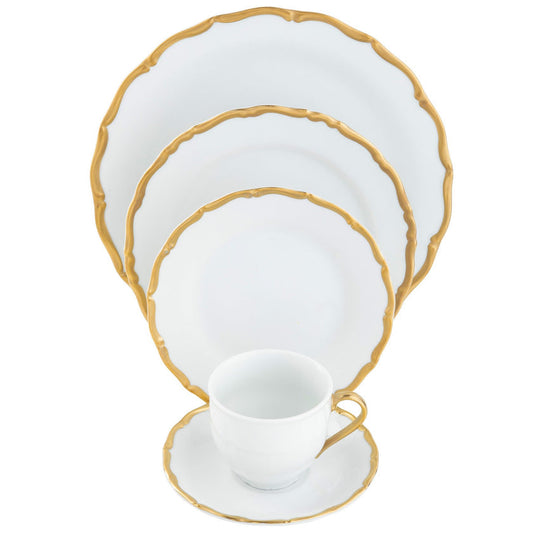 Birmingham Gold Dinner Plate - Ultra White (No Monogram)