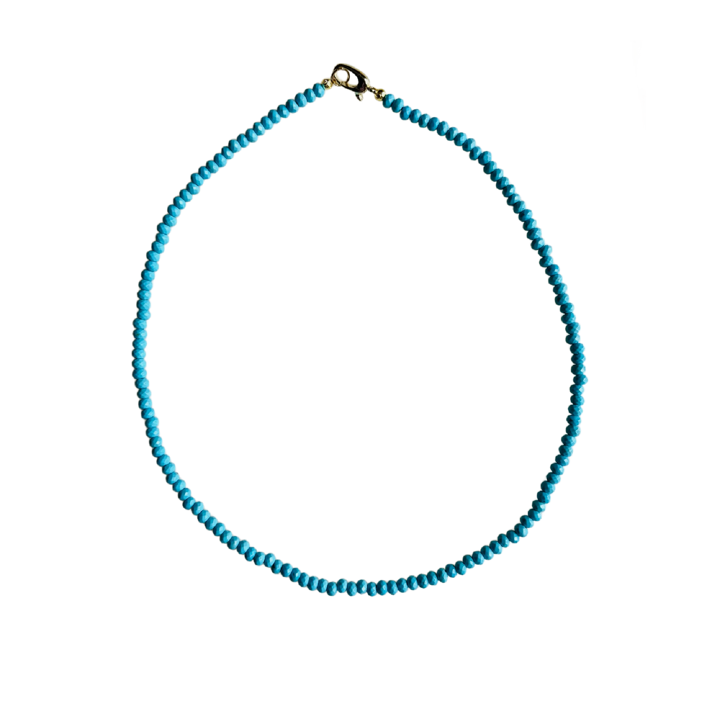 Dainty Candy Gemstone Necklace: Turquoise