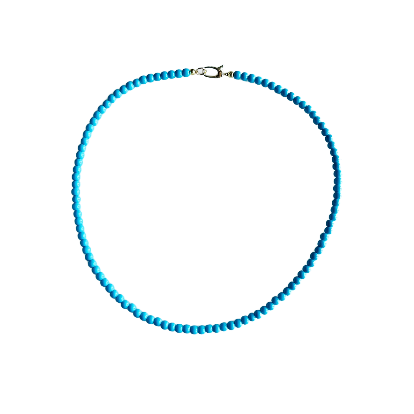 Dainty Gumball Gemstone Necklace : Light Orange