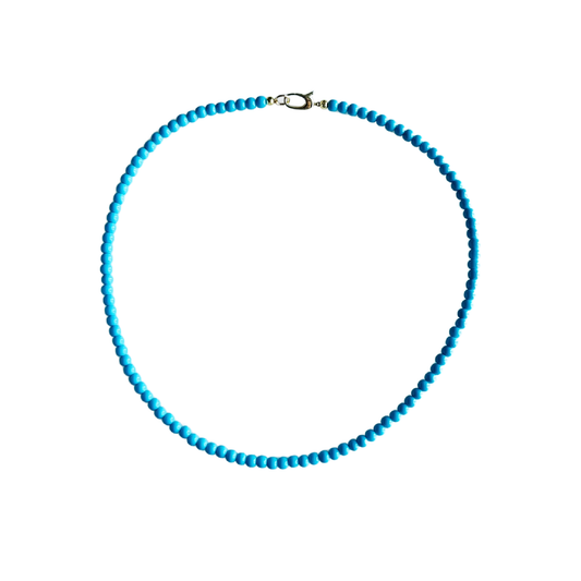 Dainty Gumball Gemstone Necklace : Light Orange