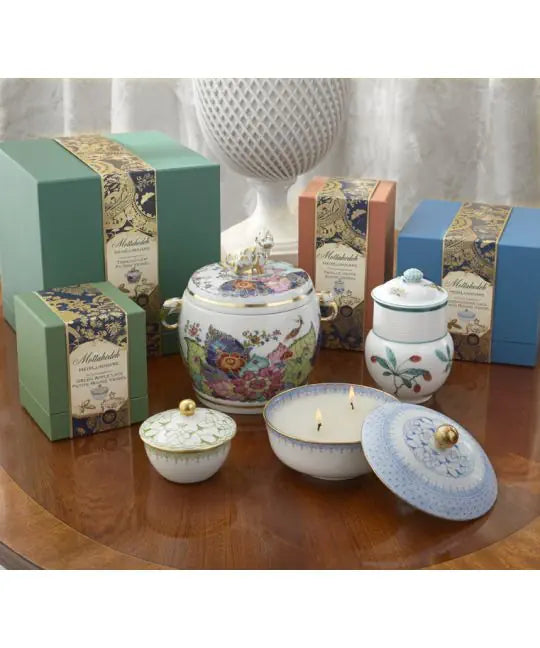 Green Apple Lace Petite Round Box Candle
