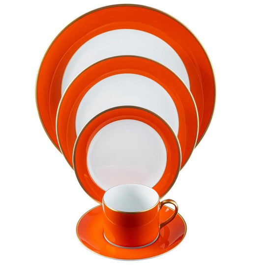 ColorSheen Orange Gold Salad Plate - Ultra White (No Monogram)