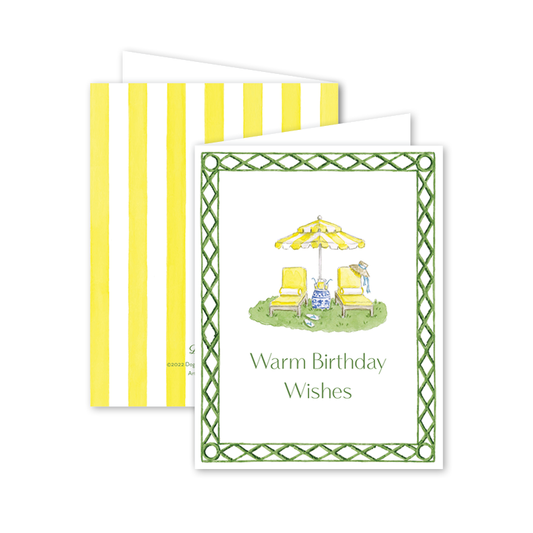 Poolside Cabana Birthday Card