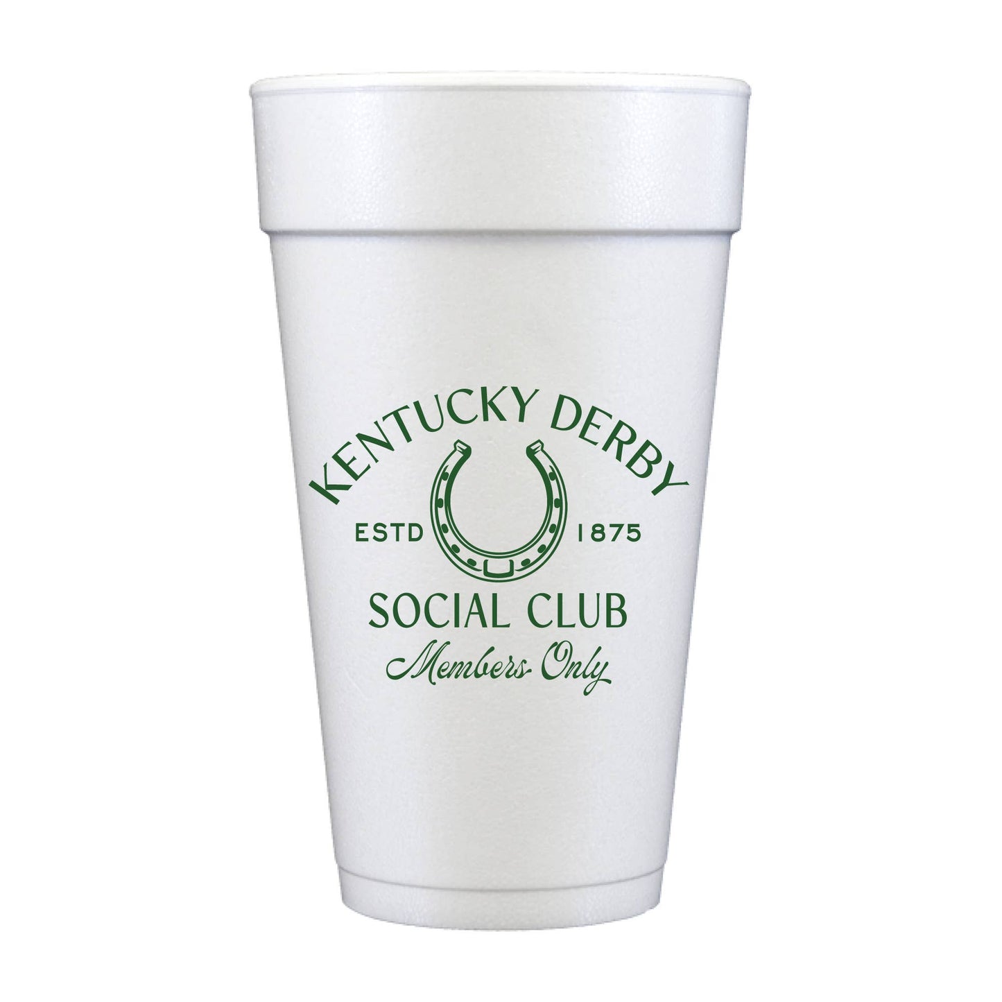 Kentucky Derby Social Club Foam Cups - Kentucky Derby