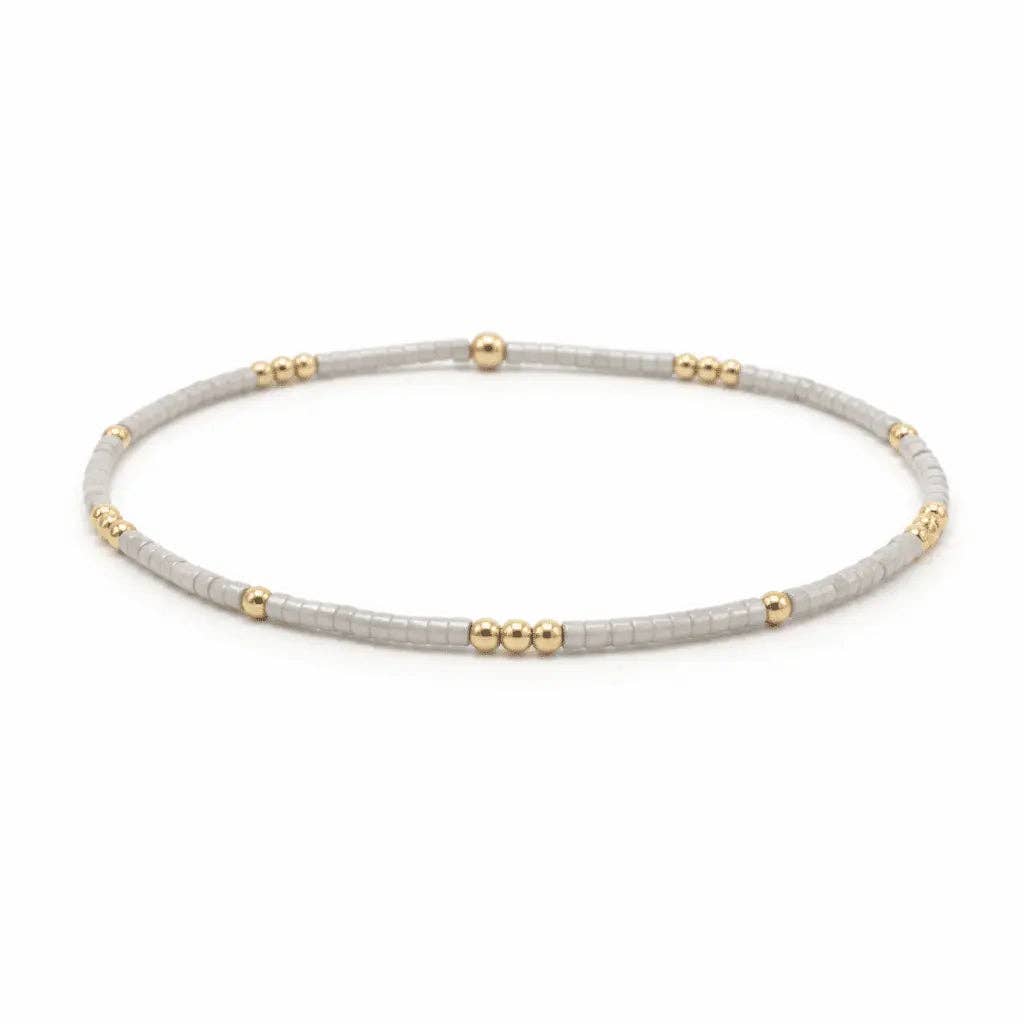 2mm Newport Silver + Gold Filled Waterproof Bracelet - 6.5"