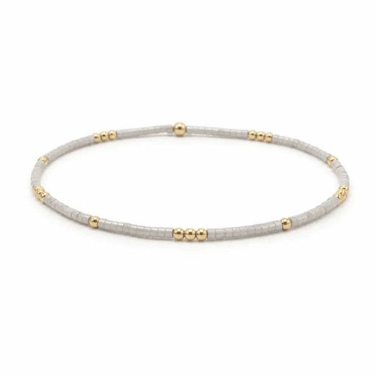2mm Newport Silver + Gold Filled Waterproof Bracelet - 6.5"