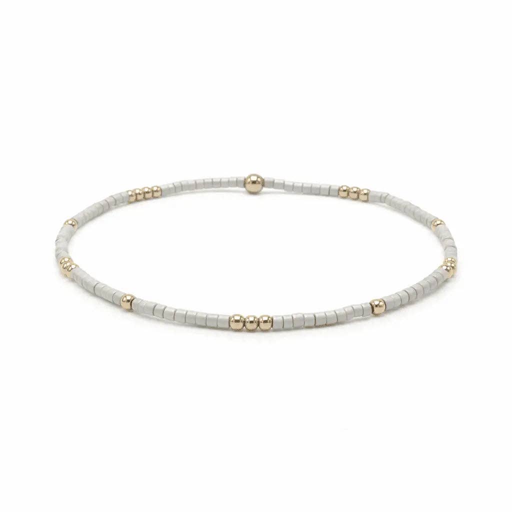 2mm Newport Champagne + Gold Filled Waterproof Bracelet - 6.5"