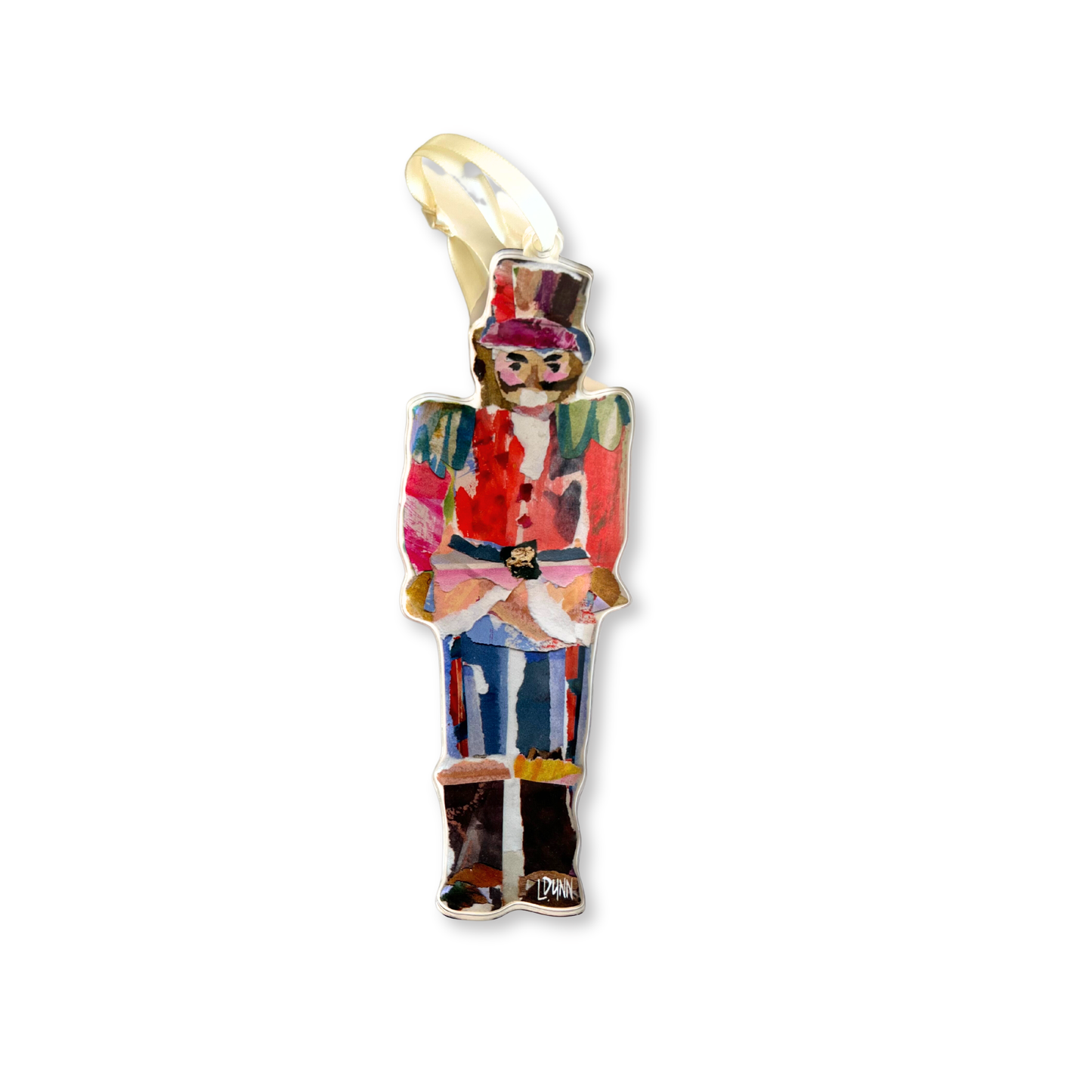 Nutcracker Acrylic Ornament - Red