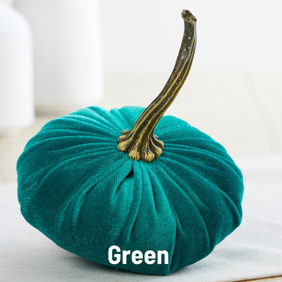 Pumpkin Small Velvet - Avocado