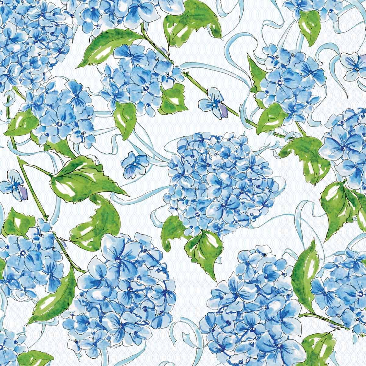 Hydrangea Allover Paper Lunch Napkins - 20 Ct