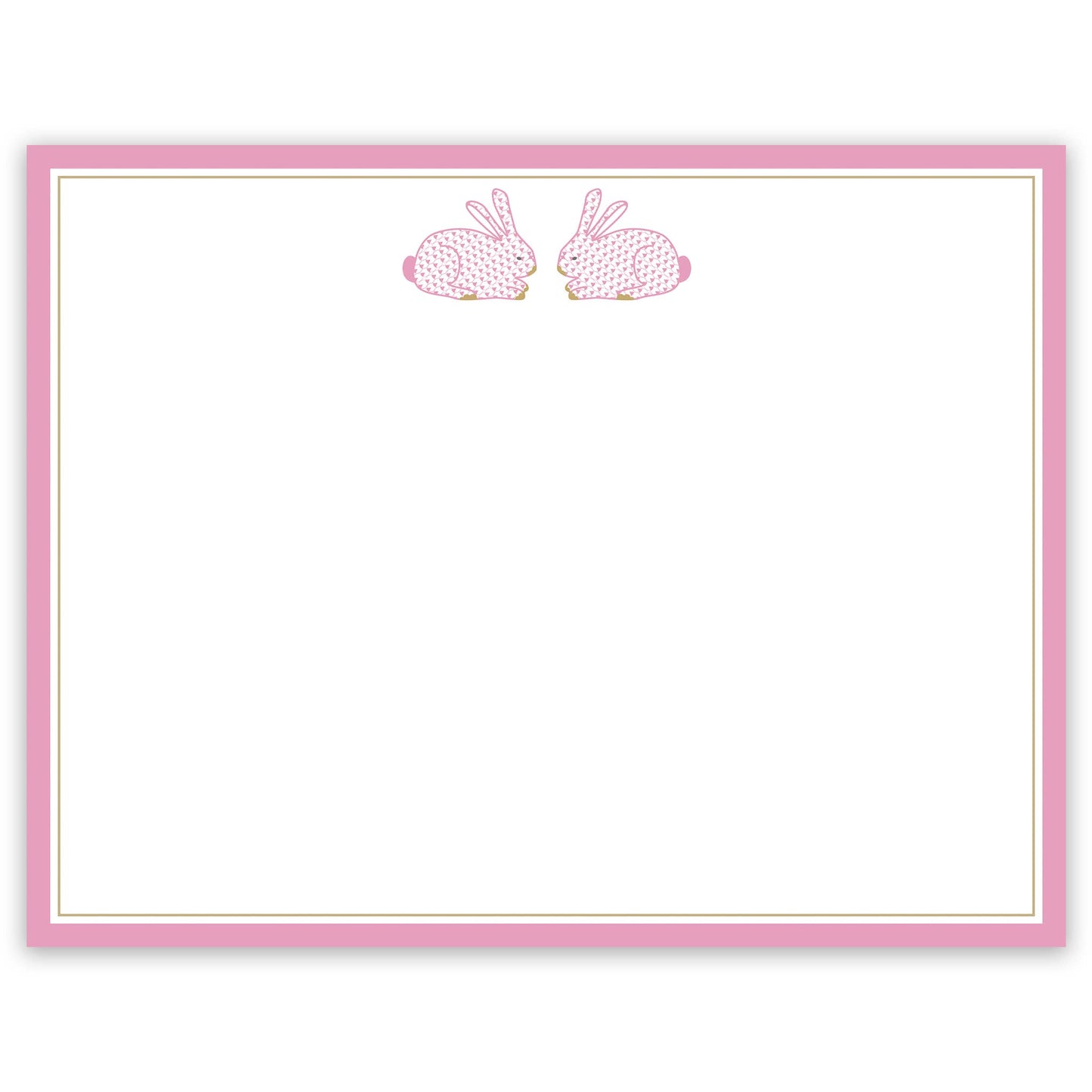Pink Herend Bunny Stationery Set