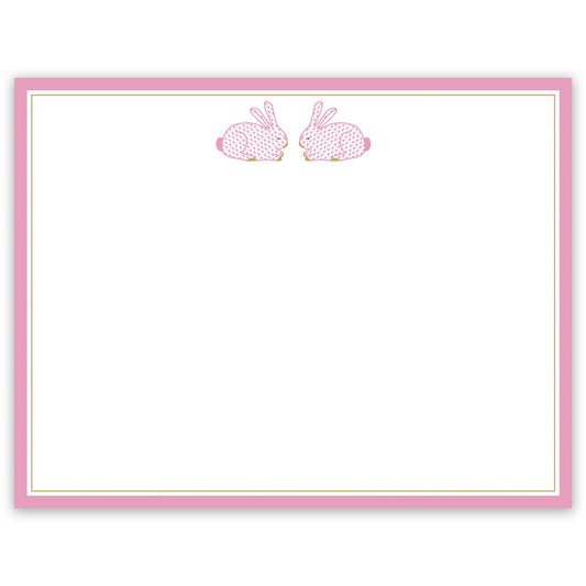 Pink Herend Bunny Stationery Set