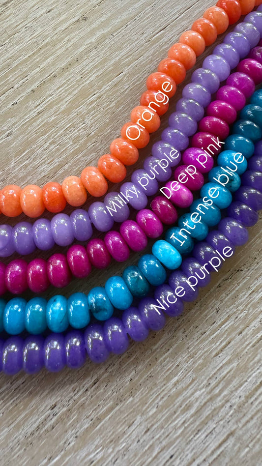 Lilly Gemstone Necklace 8mm - Watermelon