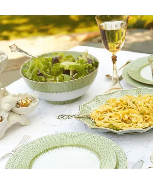 Apple Green Lace Dessert Plate