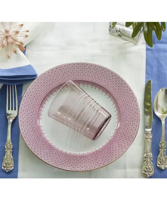 Pink Lace Dessert Plate